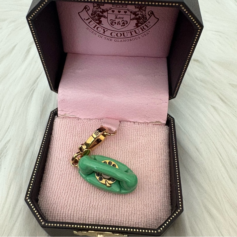 Authentic Juicy Couture Mint Green Princess Phone Charm